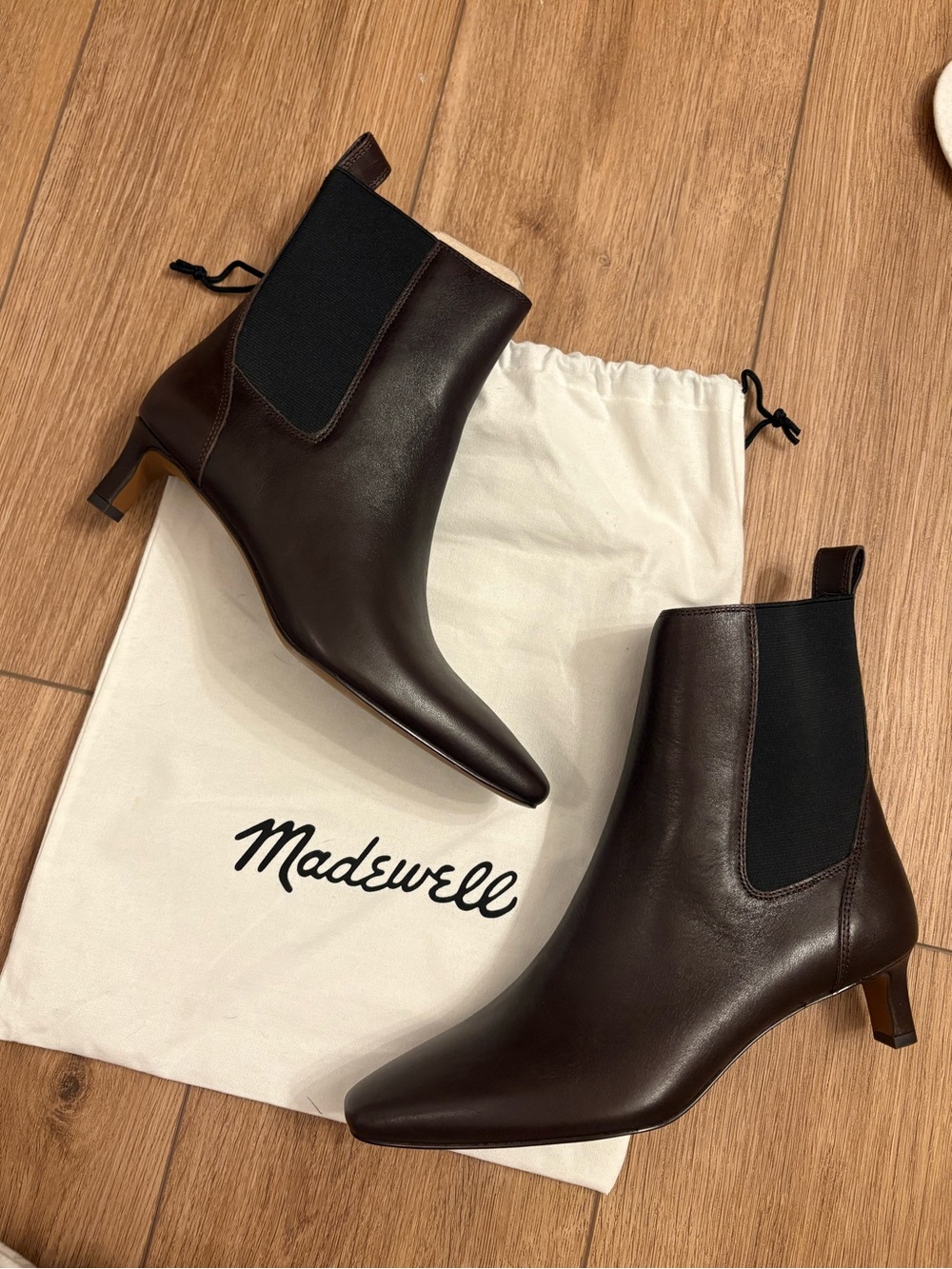 Madewell Women's The Dimes Chelsea Boots Leather Turkish Coffee Size 7.5
